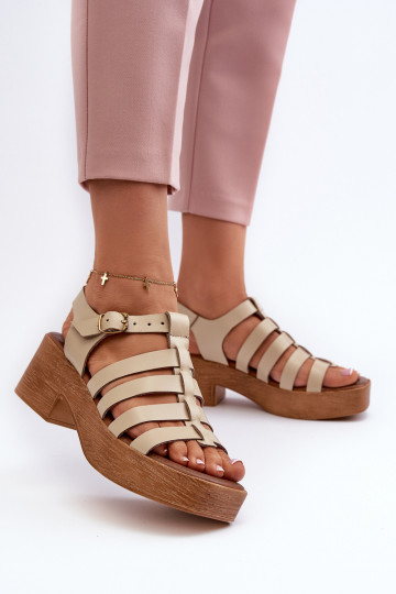 Sandali da donna Zazoo 40410 color sabbia 2