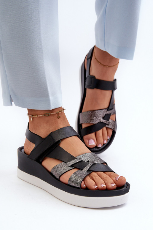 Zazoo 40397 Femminile Sandali da donna con una piattaforma colore nero Zazoo 40397 Femminile Sandali da donna con una piattaforma colore nero