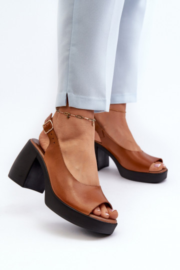 Zazoo 40376 Sandali da donna Su tacchi enormi colore marrone