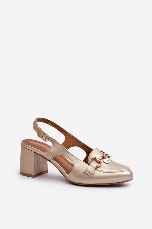 Sandali da donna con tacco Deveciejka 06419-25 colore dorato Sandali da donna con tacco Deveciejka 06419-25 colore dorato