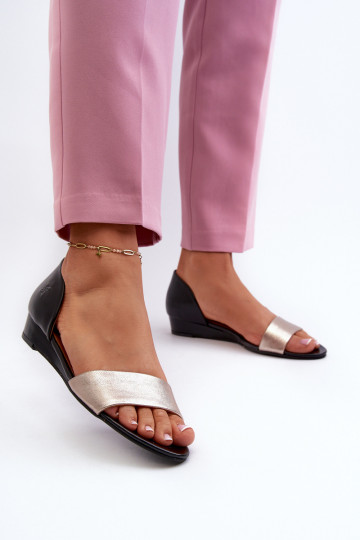 Sandali da donna Deveciejka 1971-67 Nero e-colore dorato