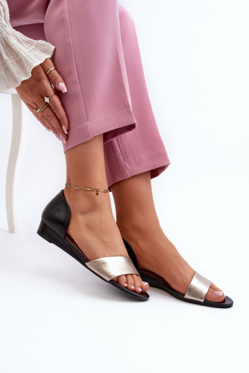 Sandali da donna Deveciejka 1971-67 Nero e-colore dorato 2