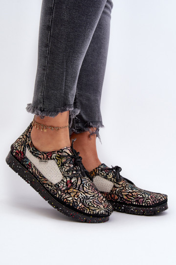 Scarpe per donne a fantasia Tai turiciejka 06347-01 nere