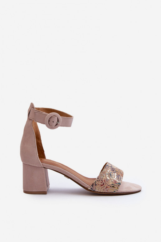 Eleganti tacchi alti in camoscio Deveciejka 04141-49 beige Eleganti tacchi alti in camoscio Deveciejka 04141-49 beige