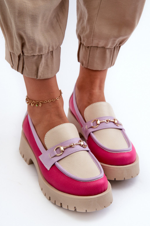 Zazoo 3475 Pelle Femminile Mocassini beige