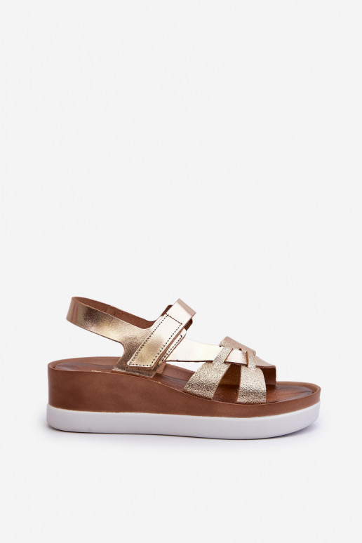 Zazoo 40397 Femminile Sandali da donna con una piattaforma colore dorato Zazoo 40397 Femminile Sandali da donna con una piattaforma colore dorato