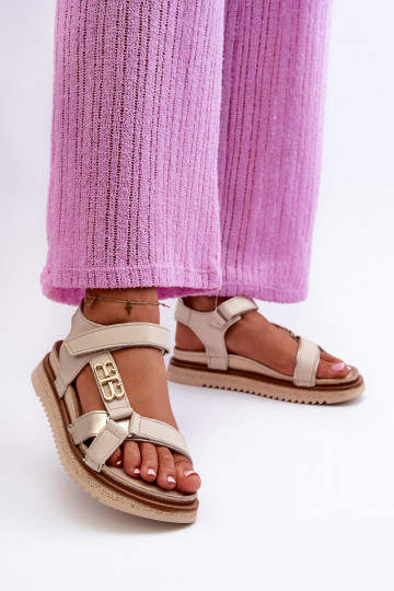 Zazoo 50103 Femminile Sandali da donna con una piattaforma beige