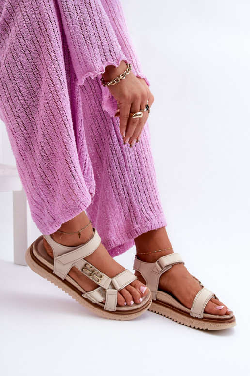 Zazoo 50103 Femminile Sandali da donna con una piattaforma beige Zazoo 50103 Femminile Sandali da donna con una piattaforma beige