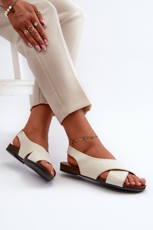 Zazoo 40407 sandali Pelle Femminile colore avorio Zazoo 40407 sandali Pelle Femminile colore avorio