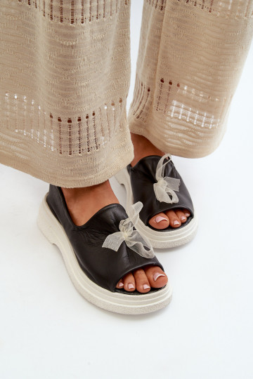 Zazoo 2939 Sandali da donna Femminile con nastri colore nero