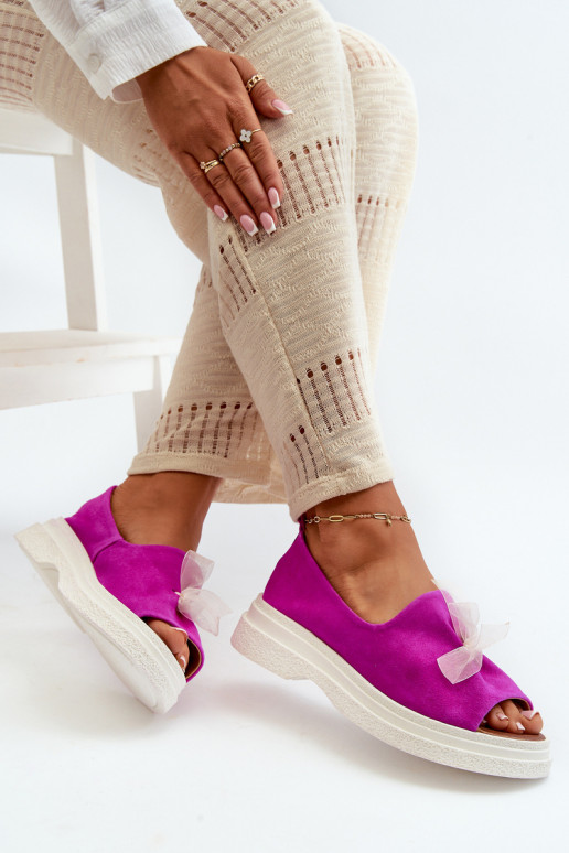 Zazoo 2939 Sandali da donna in camoscio con nastri colore rosa Zazoo 2939 Sandali da donna in camoscio con nastri colore rosa