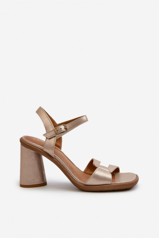 Sandali da donna con tacco Deveciejka 06029-25 colore dorato Sandali da donna con tacco Deveciejka 06029-25 colore dorato
