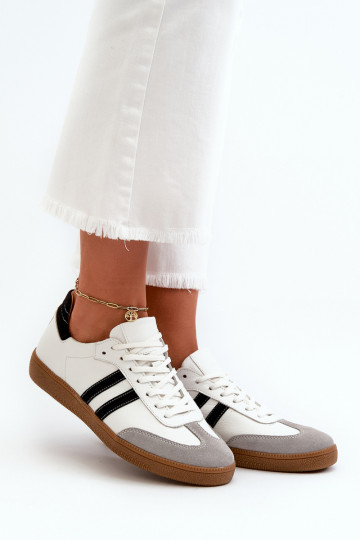 Zazoo N1068 scarpe sportive in pelle per donna bianche 2