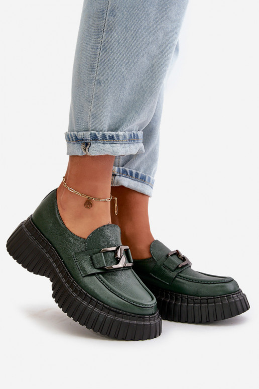 Zazoo 20176 scarpe mocassini da donna Realizzato in pelle naturale colore kaki Zazoo 20176 scarpe mocassini da donna Realizzato in pelle naturale colore kaki