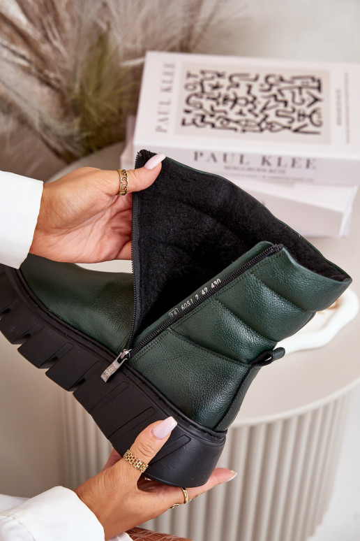 Zazoo 60512 Stivali da donna in pelle naturale Al Castello caldo con feltro colore kaki Zazoo 60512 Stivali da donna in pelle naturale Al Castello caldo con feltro colore kaki