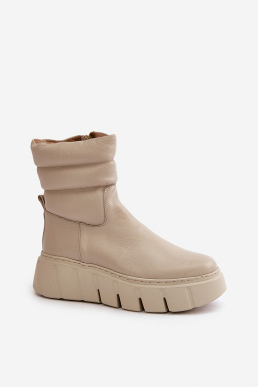 Zazoo 60512 Stivali da donna in pelle naturale Al Castello caldo con feltro colore avorio Zazoo 60512 Stivali da donna in pelle naturale Al Castello caldo con feltro colore avorio