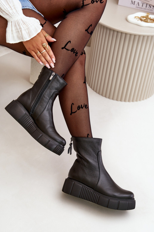 Zazoo 60369 Stivali da donna con una piattaforma colore nero Zazoo 60369 Stivali da donna con una piattaforma colore nero