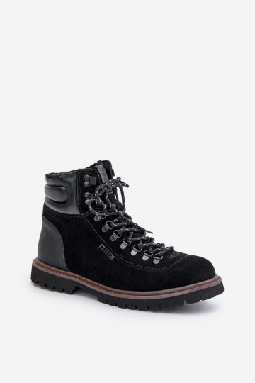 Stivaletti da uomo in suede foderati Big Star OO174643 Hi-Poly System neri