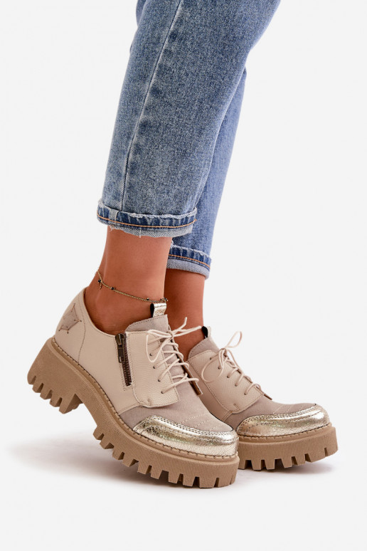 scarpe Femminile Realizzato in pelle naturale beige Deveciejka 06177-04 scarpe Femminile Realizzato in pelle naturale beige Deveciejka 06177-04