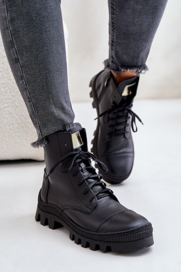 Zazoo 2831 Stivali da donna Realizzato in pelle naturale colore nero 2