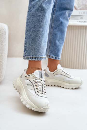 Pelle Scarpe modello sneakers Femminile con una piattaforma Big Star OO274A221 HI-POLY SYSTEM Colore bianco