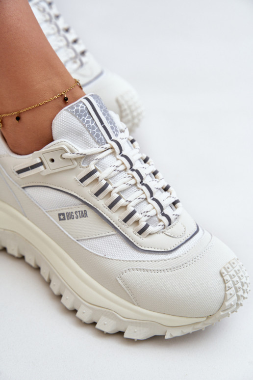 Pelle Scarpe modello sneakers Femminile con una piattaforma Big Star OO274A221 HI-POLY SYSTEM Colore bianco Pelle Scarpe modello sneakers Femminile con una piattaforma Big Star OO274A221 HI-POLY SYSTEM Colore bianco