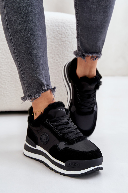 Scarpe modello sneakers Femminile riscaldamento con una piattaforma Big Star OO274A216 colore nero