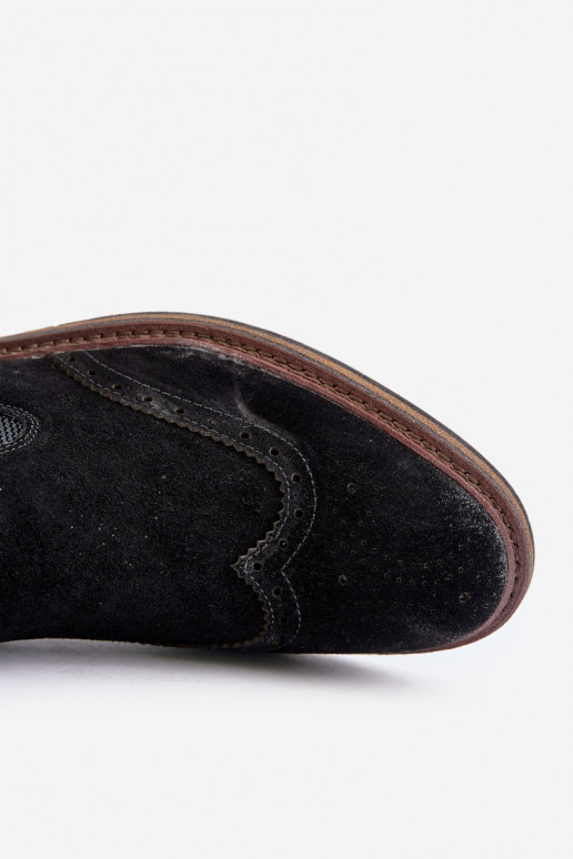 dalla pelle scamosciata Deveschio stivali alla moda Big Star OO174192 colore nero