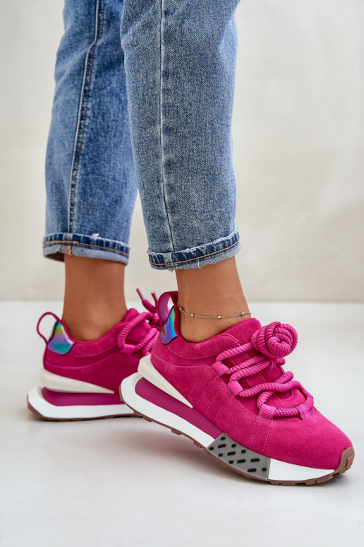 dalla pelle scamosciata Scarpe modello sneakers Femminile con una piattaformaGrubym Allacciaturam Artiker 55C0086 colore rosa dalla pelle scamosciata Scarpe modello sneakers Femminile con una piattaformaGrubym Allacciaturam Artiker 55C0086 colore rosa