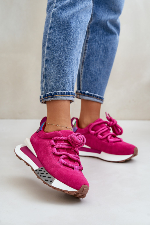 dalla pelle scamosciata Scarpe modello sneakers Femminile con una piattaformaGrubym Allacciaturam Artiker 55C0086 colore rosa dalla pelle scamosciata Scarpe modello sneakers Femminile con una piattaformaGrubym Allacciaturam Artiker 55C0086 colore rosa