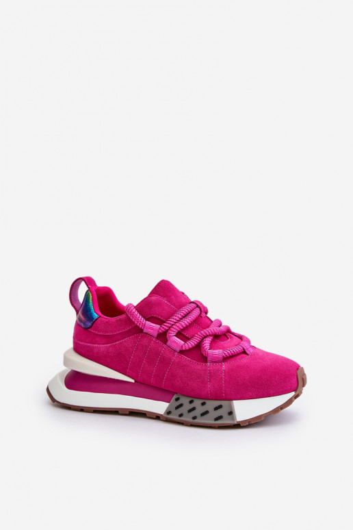 dalla pelle scamosciata Scarpe modello sneakers Femminile con una piattaformaGrubym Allacciaturam Artiker 55C0086 colore rosa dalla pelle scamosciata Scarpe modello sneakers Femminile con una piattaformaGrubym Allacciaturam Artiker 55C0086 colore rosa