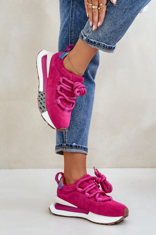 dalla pelle scamosciata Scarpe modello sneakers Femminile con una piattaformaGrubym Allacciaturam Artiker 55C0086 colore rosa dalla pelle scamosciata Scarpe modello sneakers Femminile con una piattaformaGrubym Allacciaturam Artiker 55C0086 colore rosa