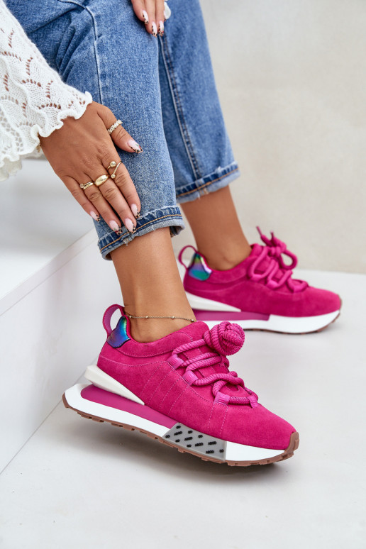dalla pelle scamosciata Scarpe modello sneakers Femminile con una piattaformaGrubym Allacciaturam Artiker 55C0086 colore rosa dalla pelle scamosciata Scarpe modello sneakers Femminile con una piattaformaGrubym Allacciaturam Artiker 55C0086 colore rosa