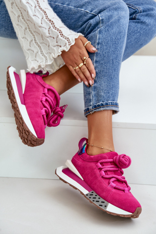 dalla pelle scamosciata Scarpe modello sneakers Femminile con una piattaformaGrubym Allacciaturam Artiker 55C0086 colore rosa dalla pelle scamosciata Scarpe modello sneakers Femminile con una piattaformaGrubym Allacciaturam Artiker 55C0086 colore rosa