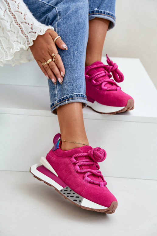 dalla pelle scamosciata Scarpe modello sneakers Femminile con una piattaformaGrubym Allacciaturam Artiker 55C0086 colore rosa dalla pelle scamosciata Scarpe modello sneakers Femminile con una piattaformaGrubym Allacciaturam Artiker 55C0086 colore rosa