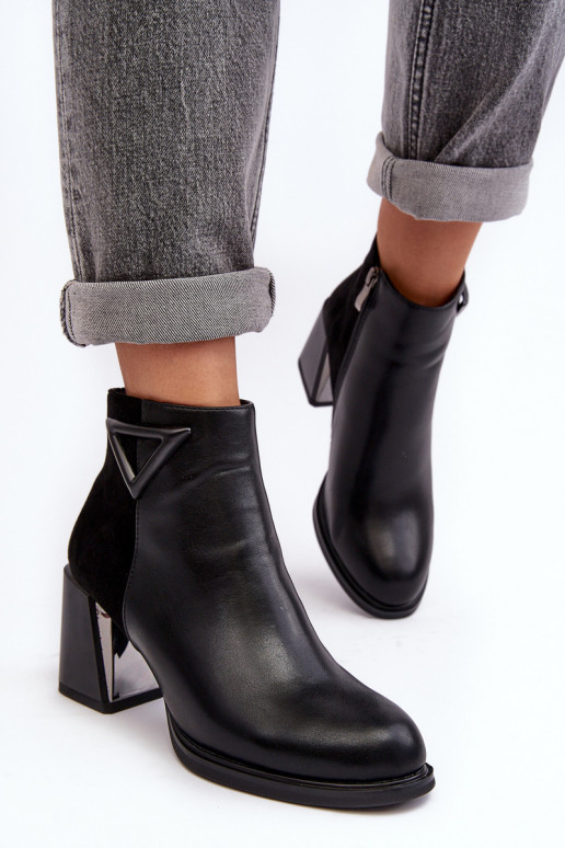 con effetto vernice Stivali con i tacchi riscaldamento MR880-093 colore nero con effetto vernice Stivali con i tacchi riscaldamento MR880-093 colore nero