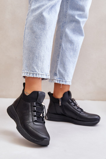 riscaldamento scarpe da ginnastica Pelle Al Castello Artiker 55C0041 colore nero 2