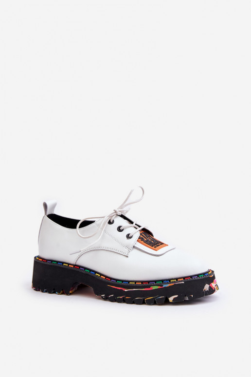 Pelle scarpe Femminile con lacci Artiker 55C0500 Colore bianco Pelle scarpe Femminile con lacci Artiker 55C0500 Colore bianco