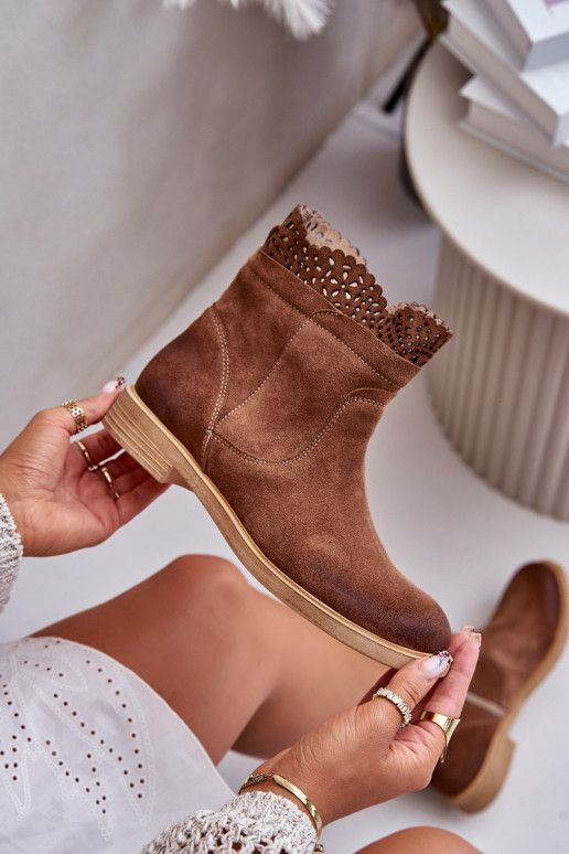 scarpe con tacco basso da donna con tacchi larghi dalla pelle scamosciata LeAski 3624 colore marrone scarpe con tacco basso da donna con tacchi larghi dalla pelle scamosciata LeAski 3624 colore marrone