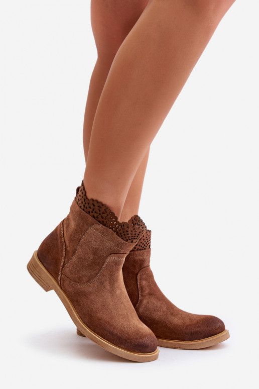 scarpe con tacco basso da donna con tacchi larghi dalla pelle scamosciata LeAski 3624 colore marrone scarpe con tacco basso da donna con tacchi larghi dalla pelle scamosciata LeAski 3624 colore marrone