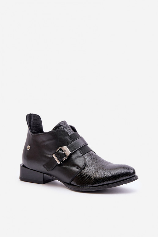 Pelle Basso Stivali Al Castello Deveciejka 06692-01 colore nero Pelle Basso Stivali Al Castello Deveciejka 06692-01 colore nero