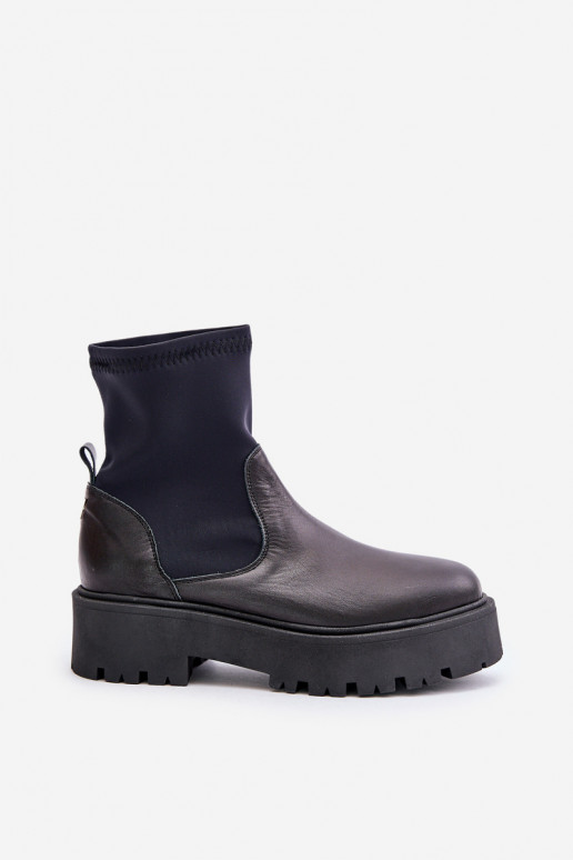 Zazoo 2947 Un modello convincente Stivali da donna Realizzato in pelle naturale colore nero