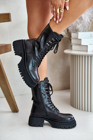 Pelle Stivaletti da lavoro Femminile riscaldamento GOE OO2N4121 colore nero