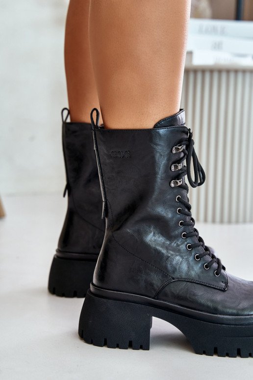 Pelle Stivaletti da lavoro Femminile riscaldamento GOE OO2N4121 colore nero