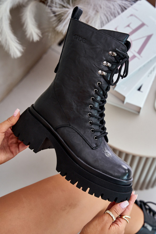 Pelle Stivaletti da lavoro Femminile riscaldamento GOE OO2N4121 colore nero