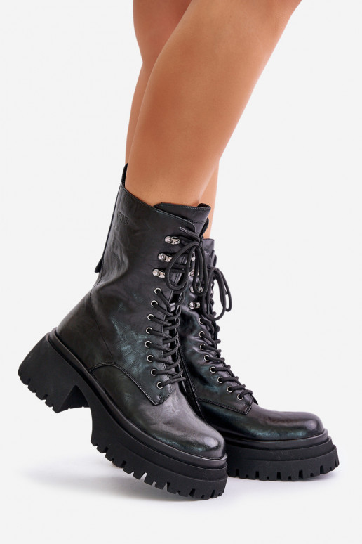 Pelle Stivaletti da lavoro Femminile riscaldamento GOE OO2N4121 colore nero