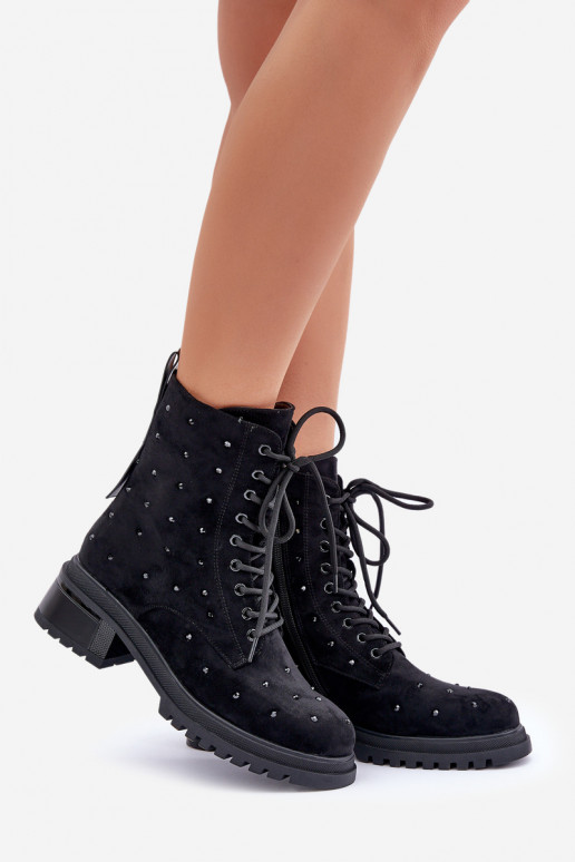 Decorato Stivaletti da lavoro Femminile riscaldamento D&A MR880-017 colore nero