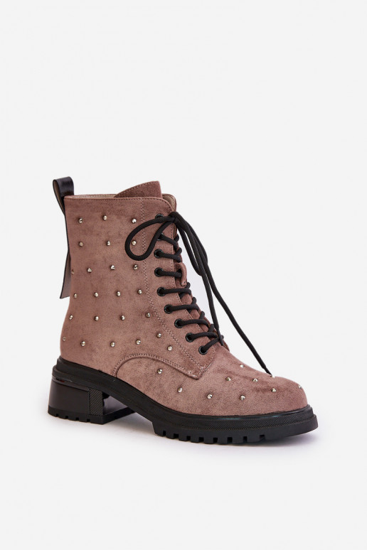 Decorato Stivaletti da lavoro Femminile riscaldamento D&A MR880-017 colore argilla Decorato Stivaletti da lavoro Femminile riscaldamento D&A MR880-017 colore argilla