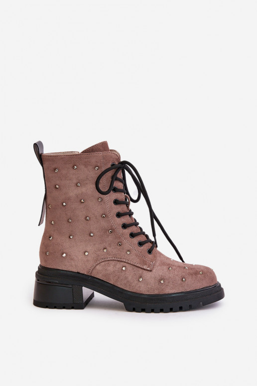 Decorato Stivaletti da lavoro Femminile riscaldamento D&A MR880-017 colore argilla Decorato Stivaletti da lavoro Femminile riscaldamento D&A MR880-017 colore argilla