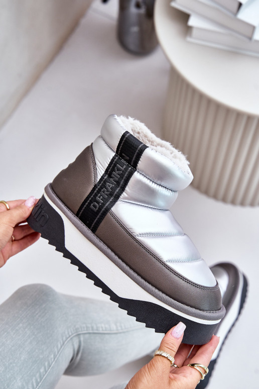 Basso Stivali da neve Su una suola spessa D.Franklin DFSH371010 color argento Basso Stivali da neve Su una suola spessa D.Franklin DFSH371010 color argento